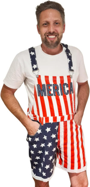 USA Overalls Rompers Merica Design