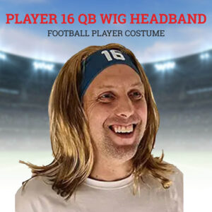 Player 16 Qb Wig Headband Football Player Costume