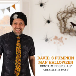 David. S Pumpkin Man Halloween Costume Dress Up One Size Fits Most